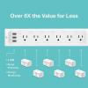 image:imageKasa Smart Plug Power Strip HS300 Surge Protector with 6 Individually Controlled Smart Outlets and 3 USB Ports Works with Alexa amp Google Home No Hub Required6 Outlets Pack of 10