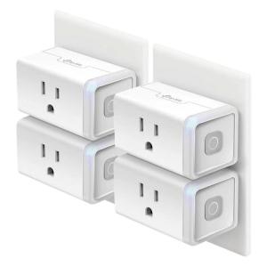 image:imageKasa Smart Plug HS103P4 Smart Home WiFi Outlet Works with Alexa Echo Google Home amp IFTTT No Hub Required Remote Control 15 Amp UL Certified 4Pack WhiteAlexa Compatible Plug 4Pack