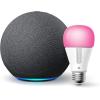 image:imageEcho 4th Gen in Charcoal bundle with TPLink Kasa Smart Color Bulb