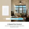 image:imageKasa Smart Ceiling Fan Control amp Dimmer Switch  Adjustable 4Speed Fan amp Brightness Control  Works wApple HomeKit Alexa amp Google Home  24G WiFi Only Single Pole Neutral Wire Required  KS240Ceiling Fan Dimmer Switch