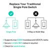 image:imageKasa Smart Light Switch HS200BL Single PoleNeutral Wire Required 24GHz WiFi Light Switch Compatible with Alexa and Google Home UL Certified No Hub Required BlackLight Almond