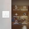 image:imageKasa Smart Switch 2Gang HS2002 Single PoleNeutral Wire Required 24GHz WiFi Light Switch Compatible with Alexa and Google Home UL Certified No Hub Required WhiteWhite