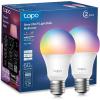 image:imageTapo TPLink Smart Light Bulbs 16M Colors RGBW Dimmable Compatible with Alexa and Google Home A19 60W Equivalent 800LM CRIgt90 24GHz WiFi only No Hub Required L530E4Pack2 Pack