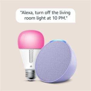 image:imageEcho Pop in Lavender Bloom bundle with TPLink Kasa Smart Color Bulb