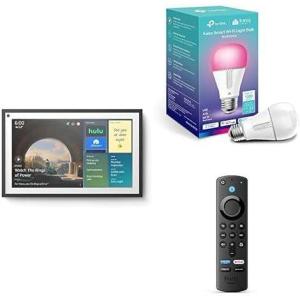 image:imageEcho Show 15 Remote Included in Charcoal bundle with TPLink Kasa Smart Color Bulb