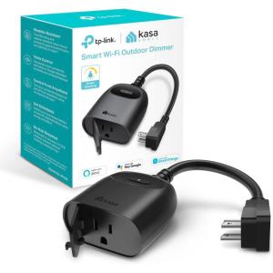 image:imageKasa Outdoor Smart Dimmer Plug IP64 Plug in Dimmer for Outdoor String Lights Compatible with Alexa Google Assistant amp SmartThings Long WiFi Range 24Ghz No Hub Required ETL CertifiedKP405Dimmer 1Socket