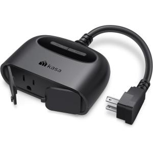 image:imageKasa Outdoor Smart Plug Smart Home WiFi Outlet with 2 Sockets IP64 Weather Resistance Compatible with Alexa Google Home amp IFTTT No Hub Required ETL CertifiedEP40 Black2Socket
