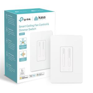 image:imageKasa Smart Ceiling Fan Control amp Dimmer Switch  Adjustable 4Speed Fan amp Brightness Control  Works wApple HomeKit Alexa amp Google Home  24G WiFi Only Single Pole Neutral Wire Required  KS240Ceiling Fan Dimmer Switch