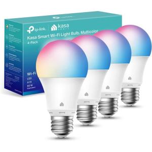 image:imageKasa Smart Light Bulbs 1000 Lumens High Brightness 16M Color Changing Dimmable Smart WiFi Light Bulb Compatible with Alexa and Google Home A19 24GHz WiFi only No Hub Required KL1354Pack4 Pack