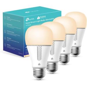 image:imageKasa Smart Light Bulbs that works with Alexa and Google Home Dimmable Smart LED Bulb A19 9W 800Lumens Soft White2700K CRI90 WiFi 24Ghz only No Hub Required 4 Count Pack of 1KL110P44Pack Newer Version