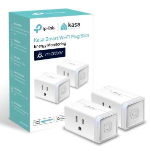 image:imageKasa Smart Plug Matter Compatible Energy Monitoring Compact Design 15A1800W Max Super Easy Setup Works with Apple Home Alexa amp Google Home UL Certified 24G WiFi Only White KP125M2PackMatter Compatible