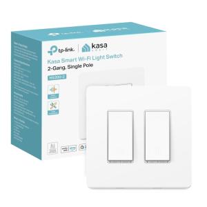 image:imageKasa Smart Switch 2Gang HS2002 Single PoleNeutral Wire Required 24GHz WiFi Light Switch Compatible with Alexa and Google Home UL Certified No Hub Required WhiteWhite