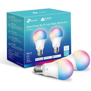 image:imageNew Kasa Smart Bulb Full Color Changing Dimmable Smart WiFi Light Bulb Compatible with Alexa and Google Home A19 9W 800 Lumens24Ghz only No Hub Required 1Pack KL125 Multicolor800 Lumens  2Pack
