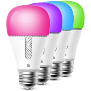 image:imageKasa Smart Bulbs 850 Lumens Full Color Changing Dimmable WiFi LED Light Bulb Compatible with Alexa and Google Home A19 95W24Ghz only No Hub Required 4PackKL130P4