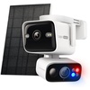 image:imageTapo 2K Outdoor PanTilt Wireless Floodlight Security Camera  Battery Power with Solar 360 AI Motion Tracking PersonVehicle Detection SubscriptionFree Local Storage or Optional Cloud C615F KITDualLens 4K PanTilt