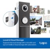 image:imageTapo 2K Wired or Battery Powered Smart Video Doorbell with Chime  180 Field of View PersonVehiclePackage Detection Ring Call 2Way Audio SubscriptionFree Local Storage or Optional CloudD225Battery or Hardwired  2K 4MP