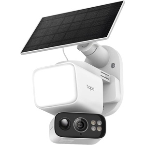 image:imageTapo 2K Outdoor PanTilt Wireless Floodlight Security Camera  Battery Power with Solar 360 AI Motion Tracking PersonVehicle Detection SubscriptionFree Local Storage or Optional Cloud C615F KITFloodlight 2K PanTilt